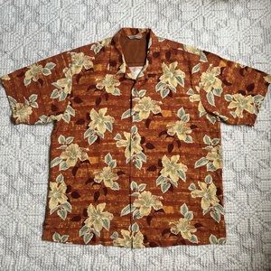 Tommy Bahama 100% Silk Button-down Shirt Sz XL